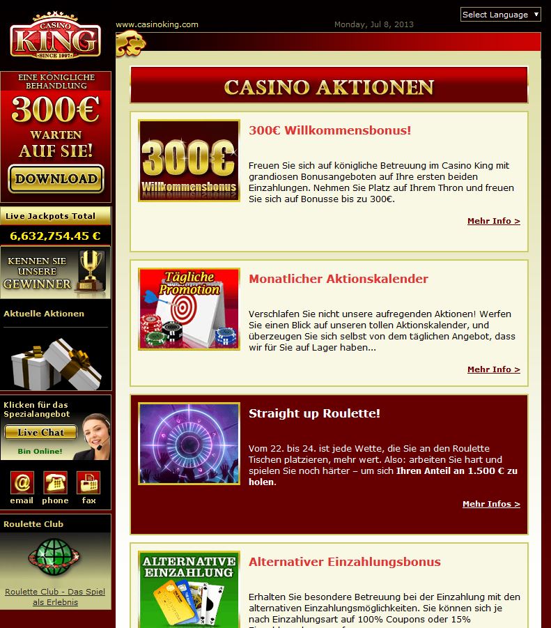 Ausführliche Casino King Bewertung