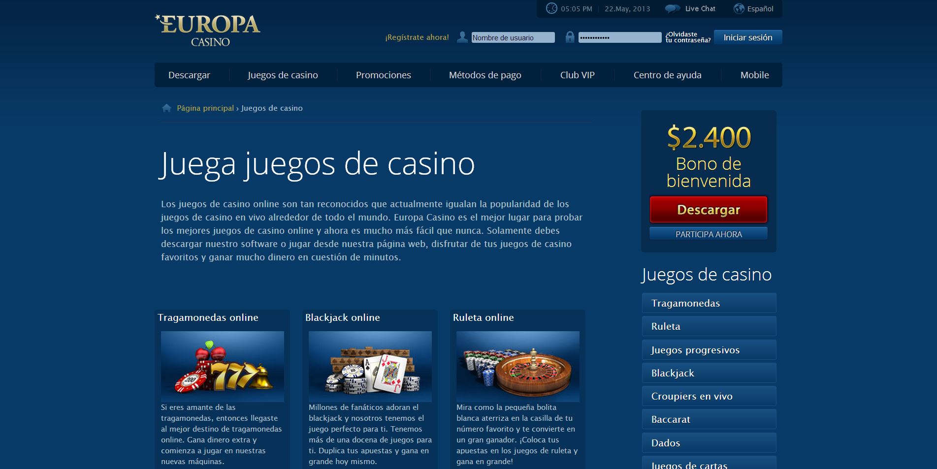 Conoce Casino Europa y juega como en el viejo continente