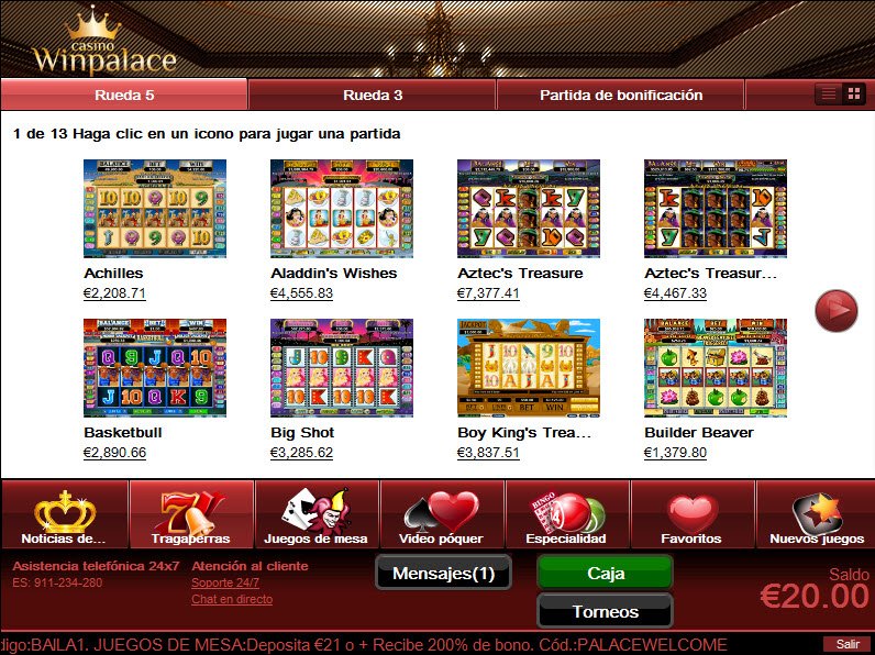 Res ea Del Casino Winpalace Juega Con Sus Grandes Bonos