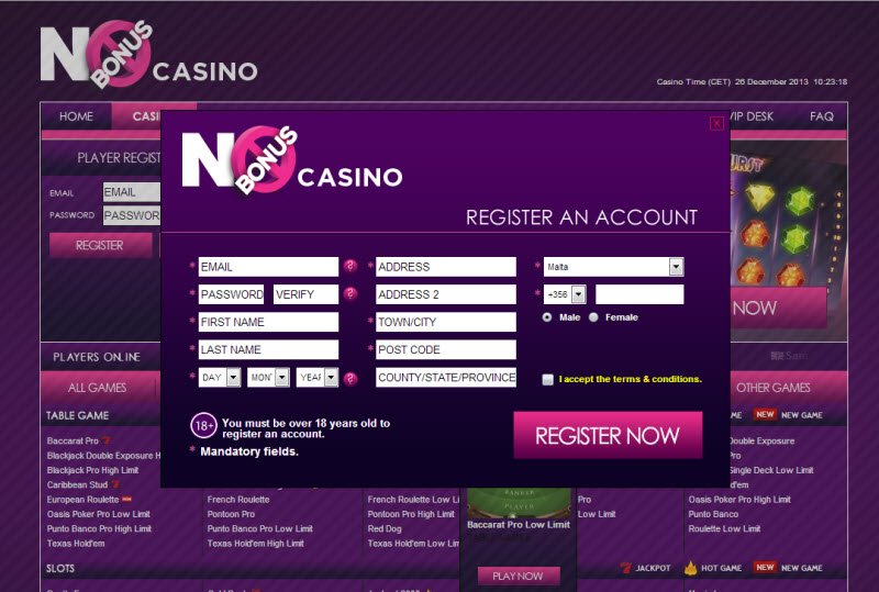 No bonus casinos in the usa