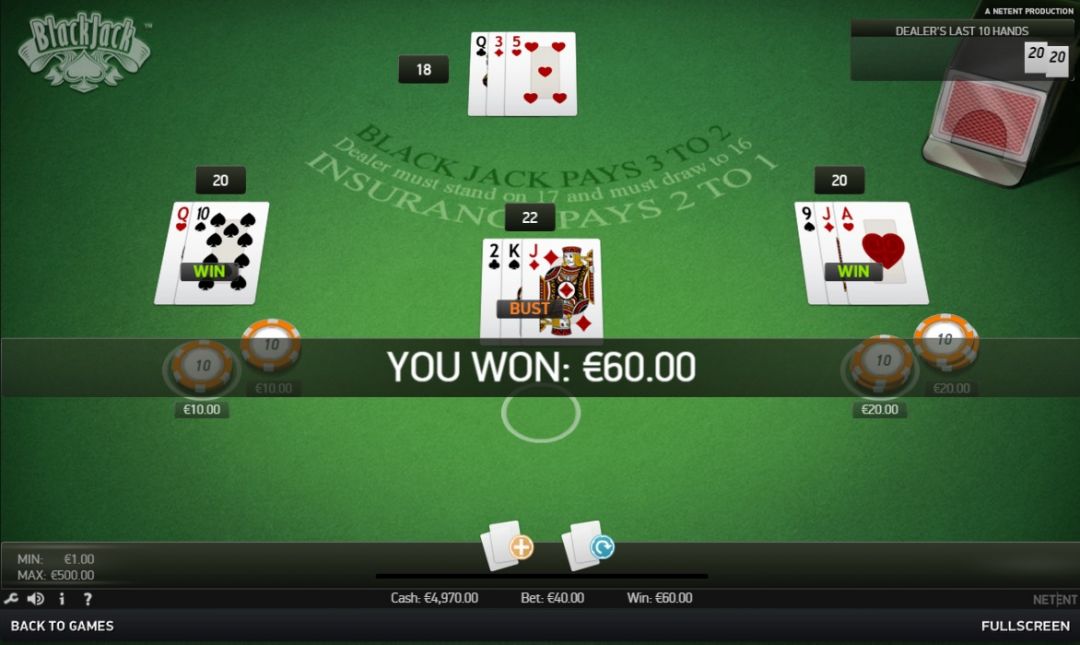 Juega al blackjack en línea, el juego de cartas número uno