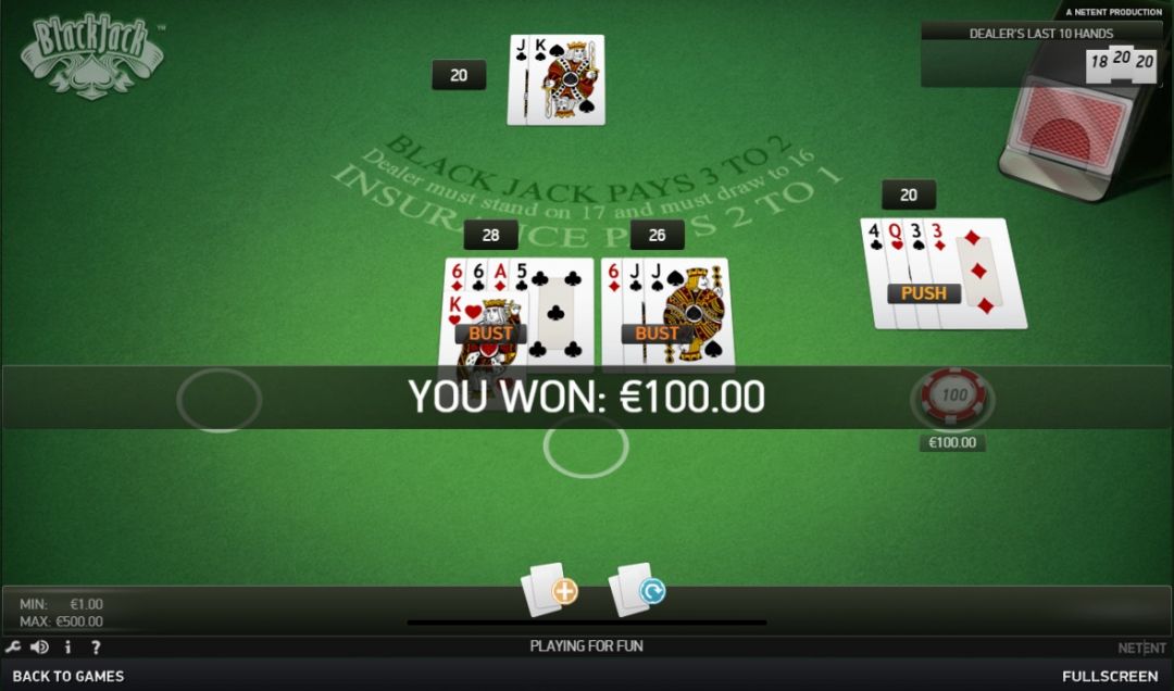 Juega al blackjack en línea, el juego de cartas número uno