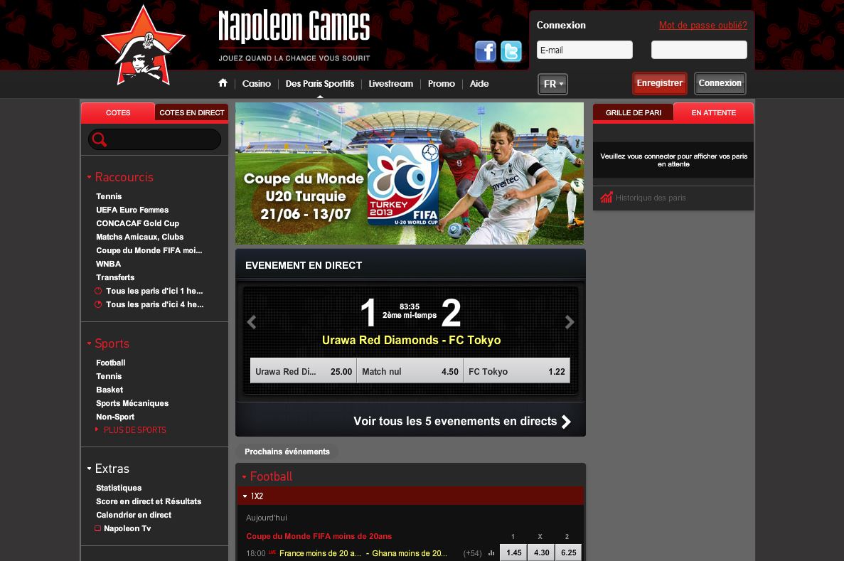 speel Napoleon Casino stortingsbonus promotie