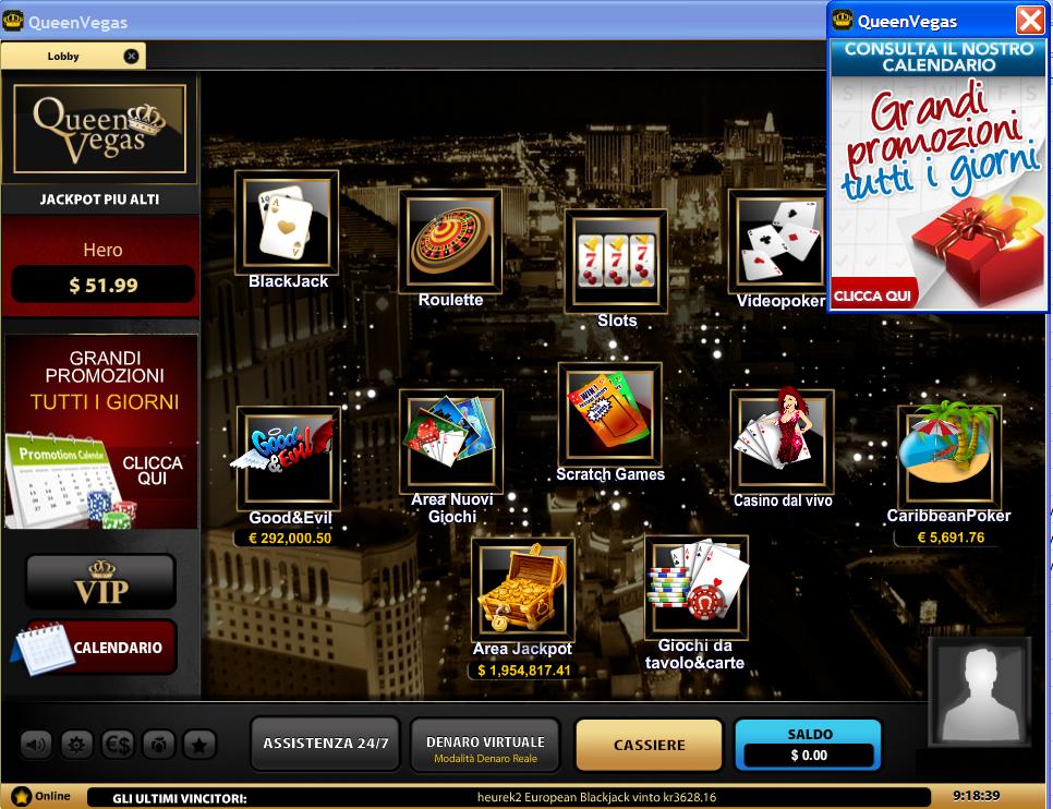 Recensione di Queen Vegas Casino - Un casinò SkillOnNet