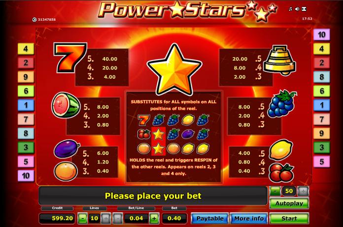 slot machines online power stars