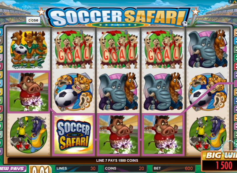 Soccer Safari Slot Machine