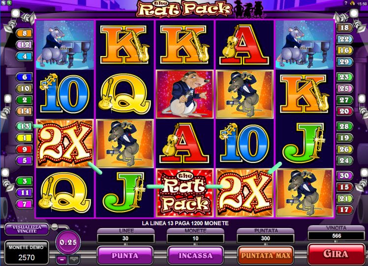 Slots Game Rats Recensione del gioco The Rat Pack slot machine online di Microgaming