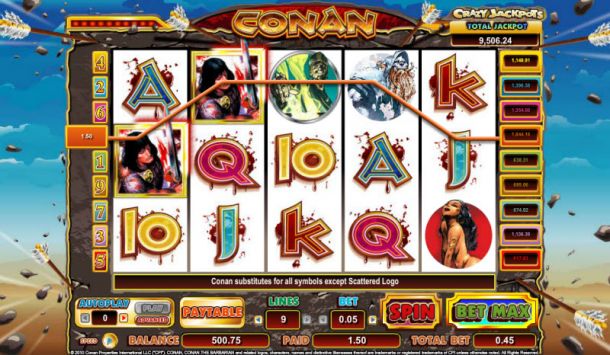 Slots de bonus gratuitos Conan the Barbarian