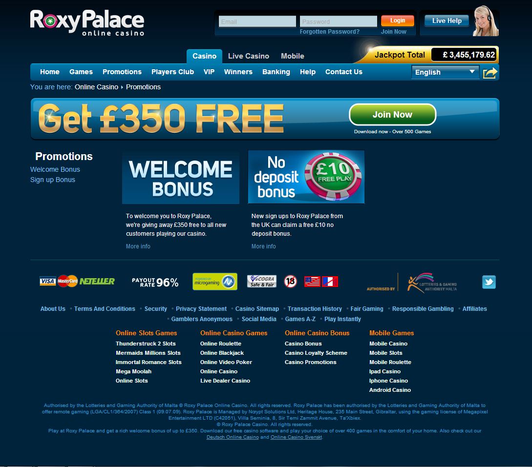 online casino promotion thread
