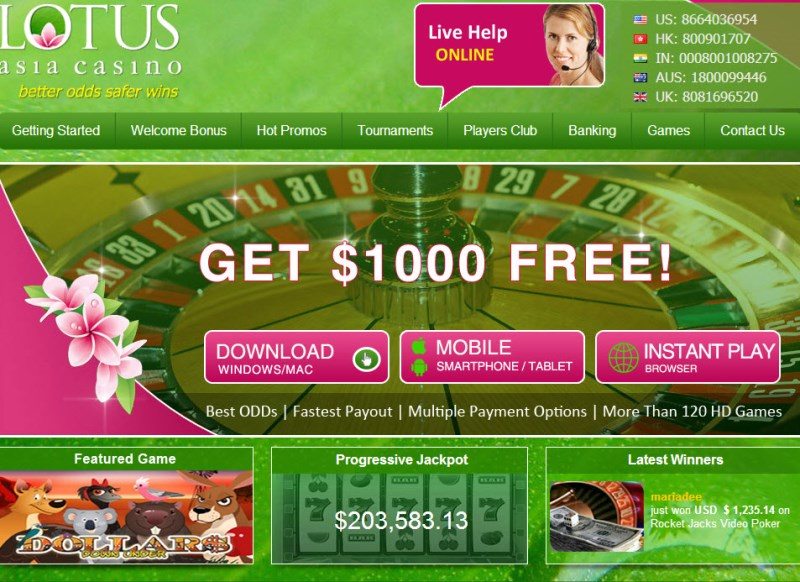 Lotus asia casino bonuses казино онлайн бесплатно рулетка