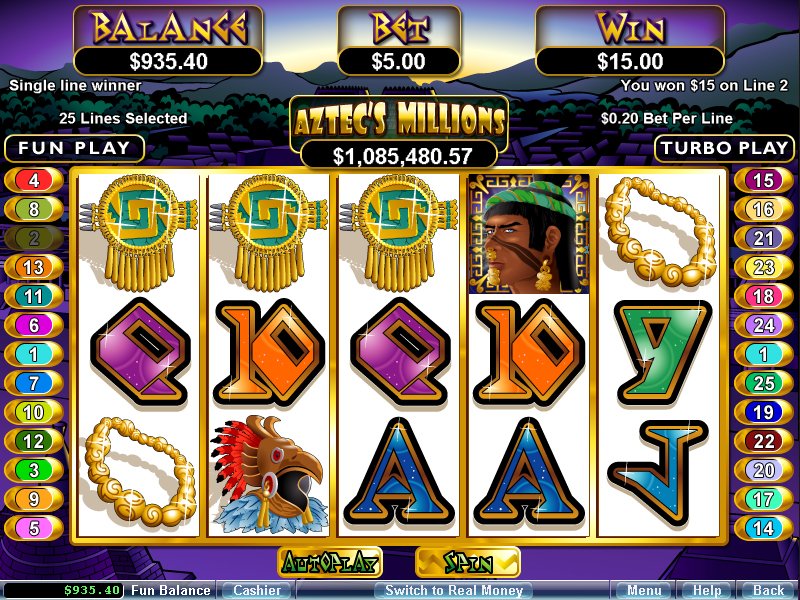 Online casino aztec millions numbers