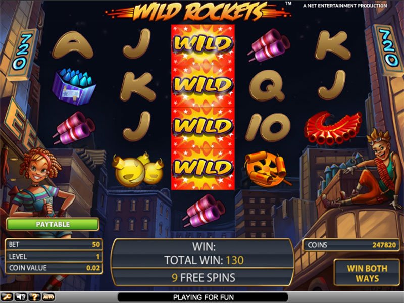 Wild rockets slot machine