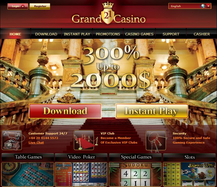 21 grand casino instant play
