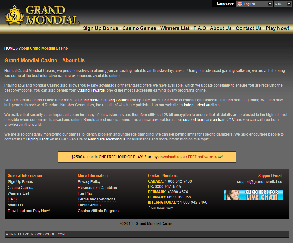 Grand mondial casino reviews