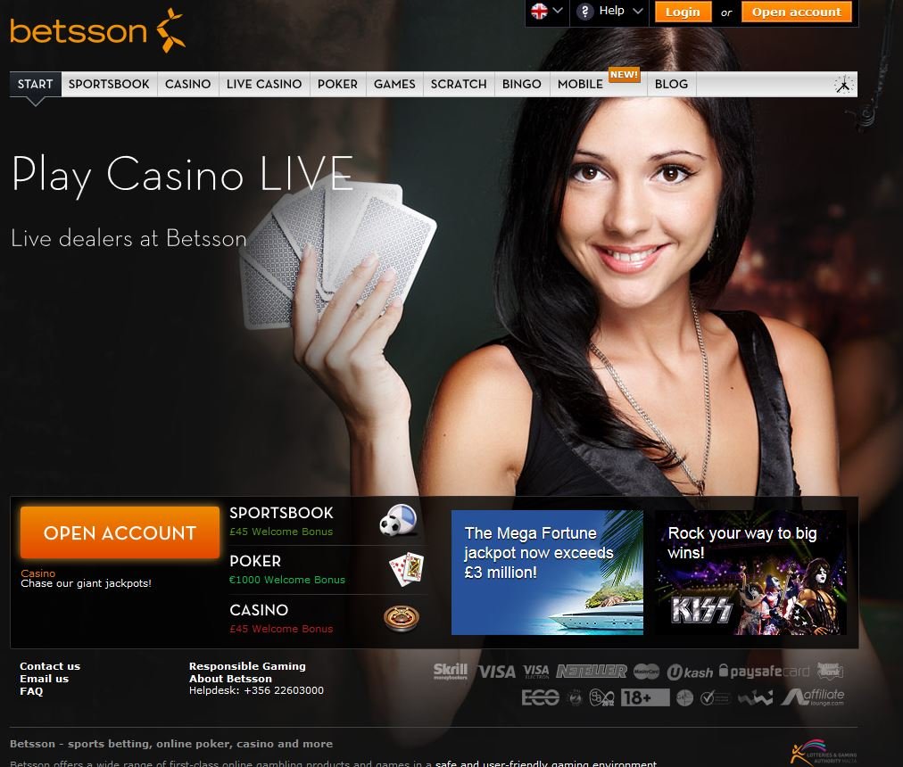Betsson Casino Review - Bonuses, Software and Games