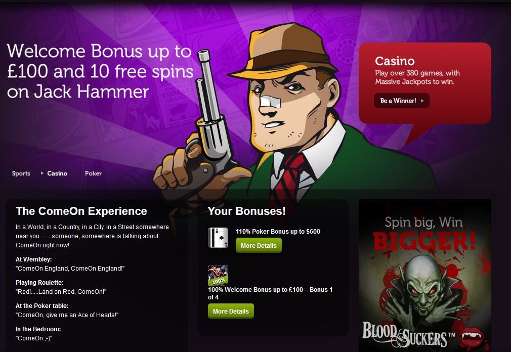 Comeon Casino Welcome Bonus Comeon Casino Welcome Bonus