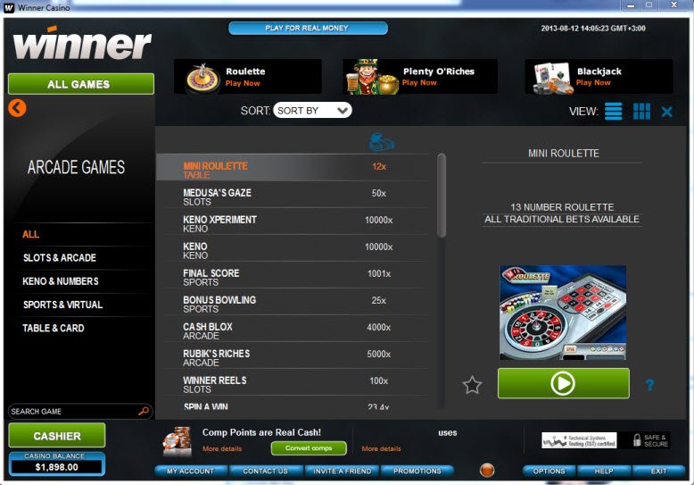 Winner Online Casino Review & Rating | Vegasmaster