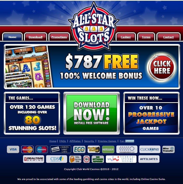 all star slots casino login