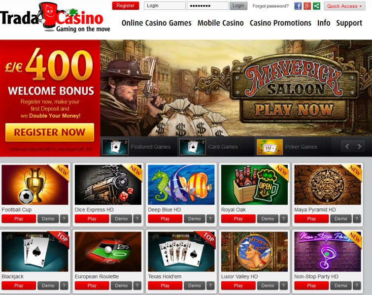 Trada Website Review Trada Casino Online with VegasMaster