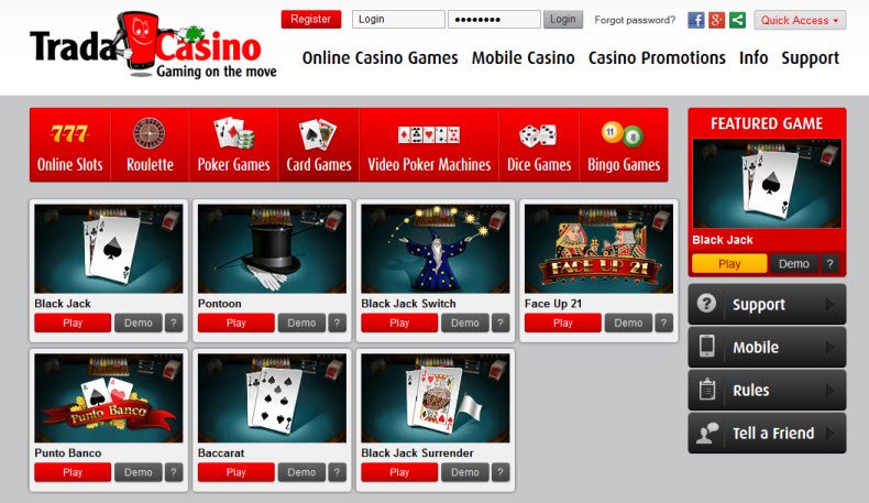 Trada Website Review Trada Casino Online with VegasMaster