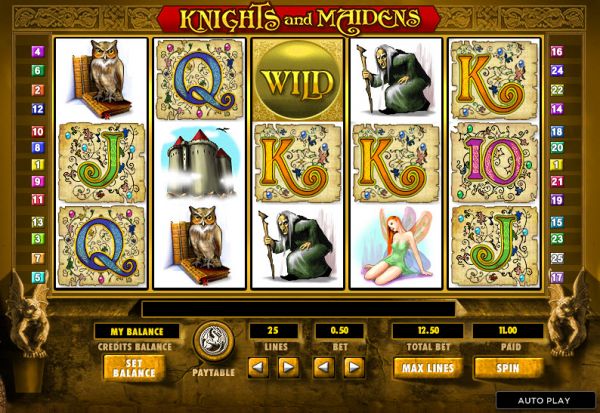 Jogos de slots online Knights and Maidens