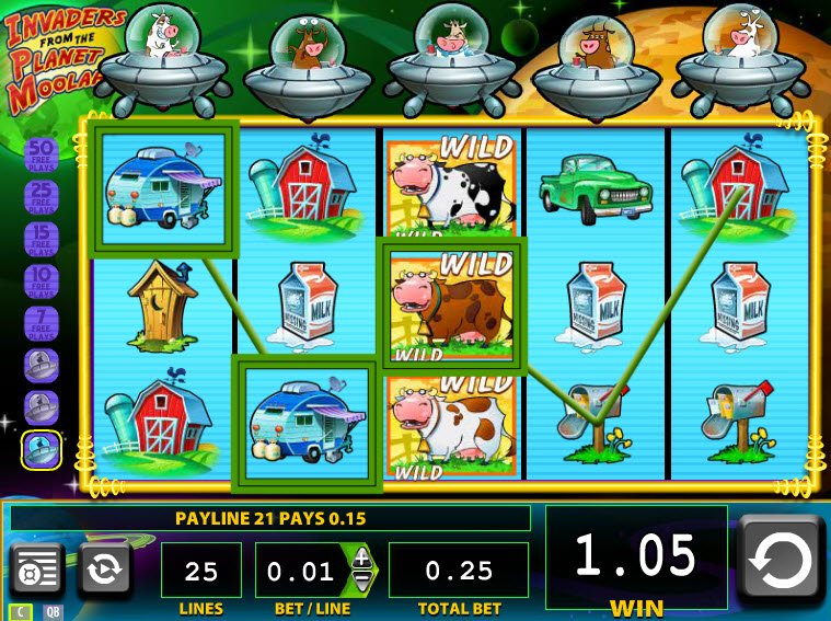 Play invaders from the planet moolah slot machine wms games