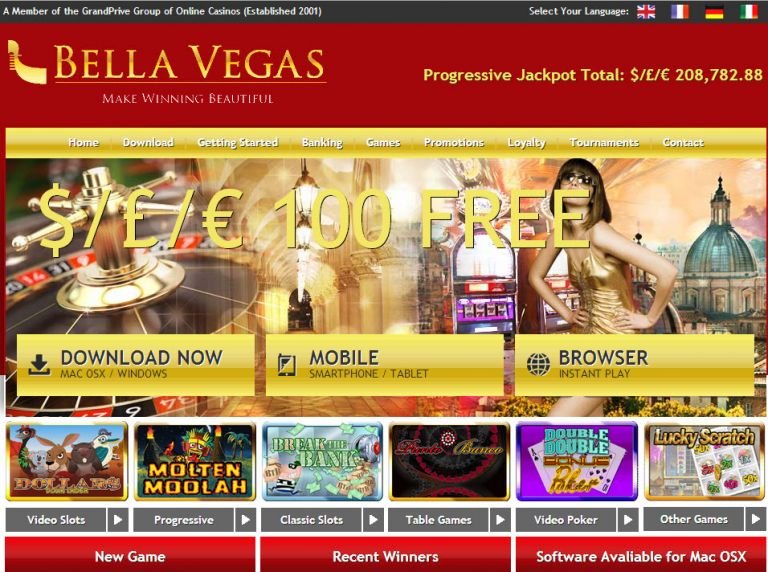 Play Bella Vegas Casino and discover a world of bonuses
