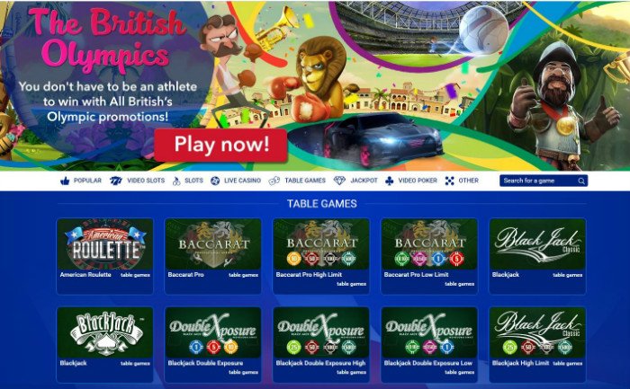 All casino games